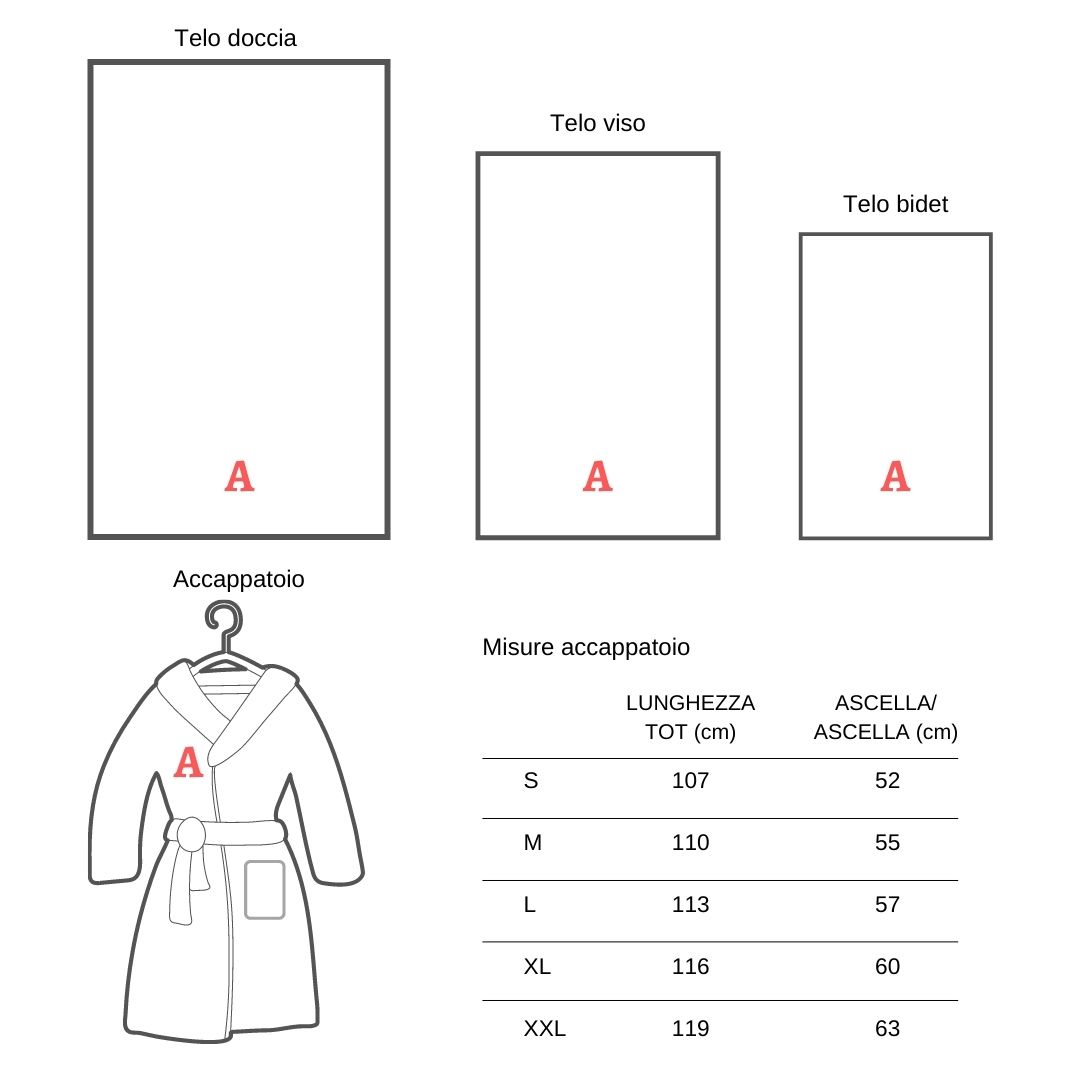 Telo doccia personalizzato Alfa White - Luti