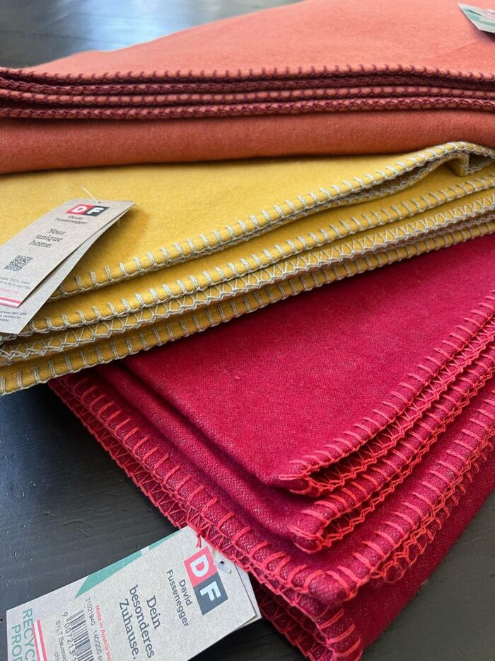 Plaid basic rosso cardinale - immagine 4