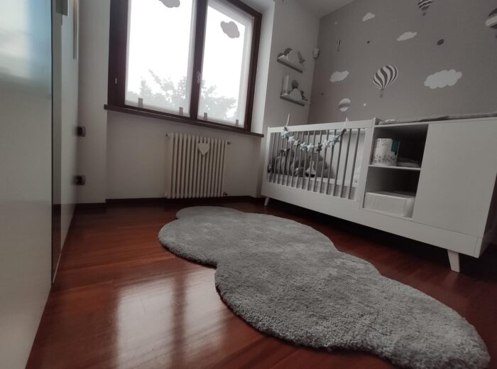 Modello tenda con applicazione nuvola - lino leggero - immagine 2