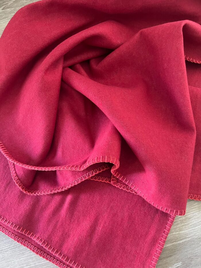 Plaid basic rosso cardinale - immagine 3