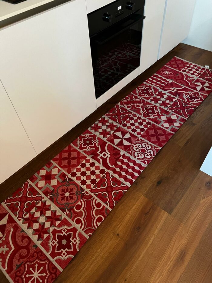Tappeto maiolica rosso