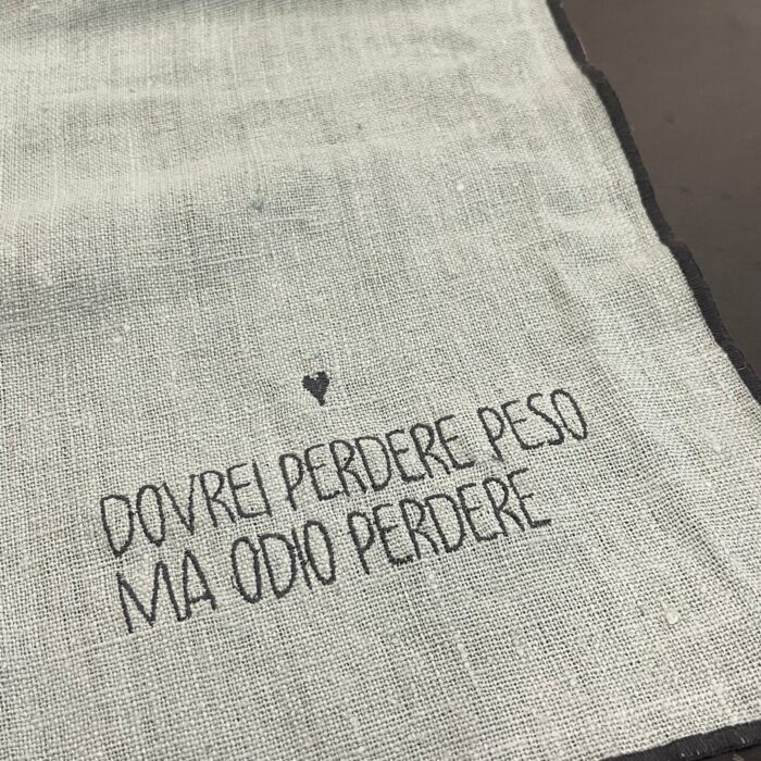 Canovaccio in lino 'Perdere peso'