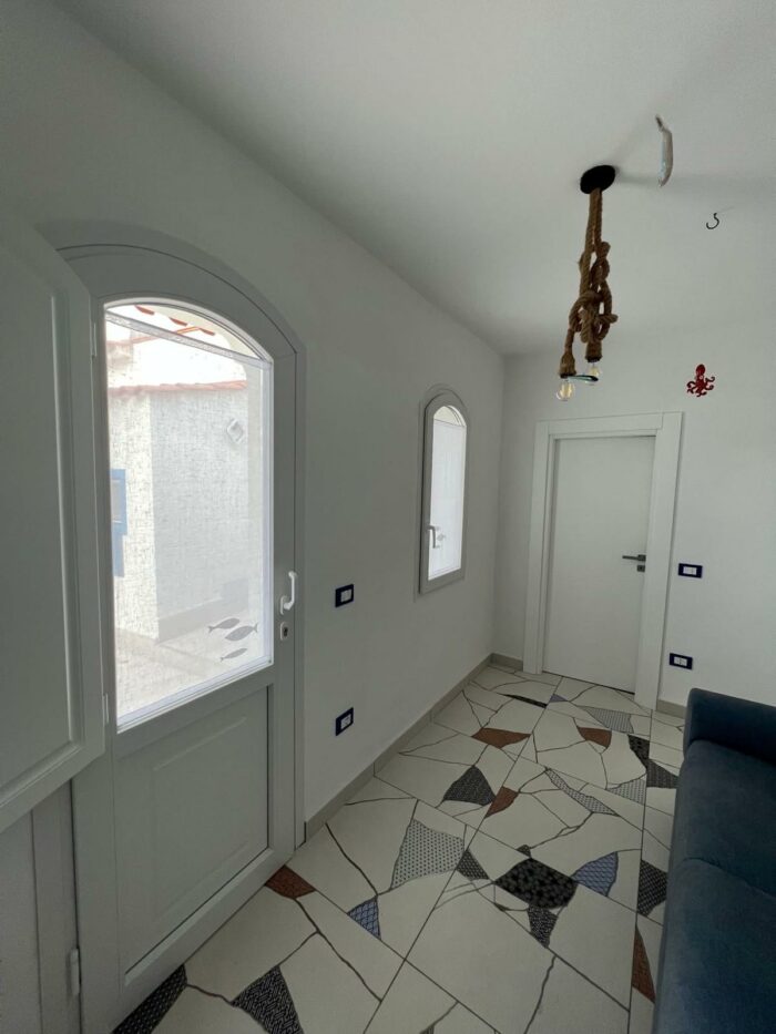 Modello tenda con applicazione pesci - lino leggero - immagine 2