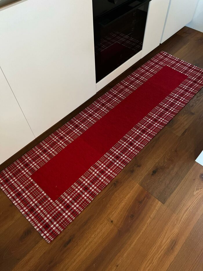 Tappeto quadretto rosso