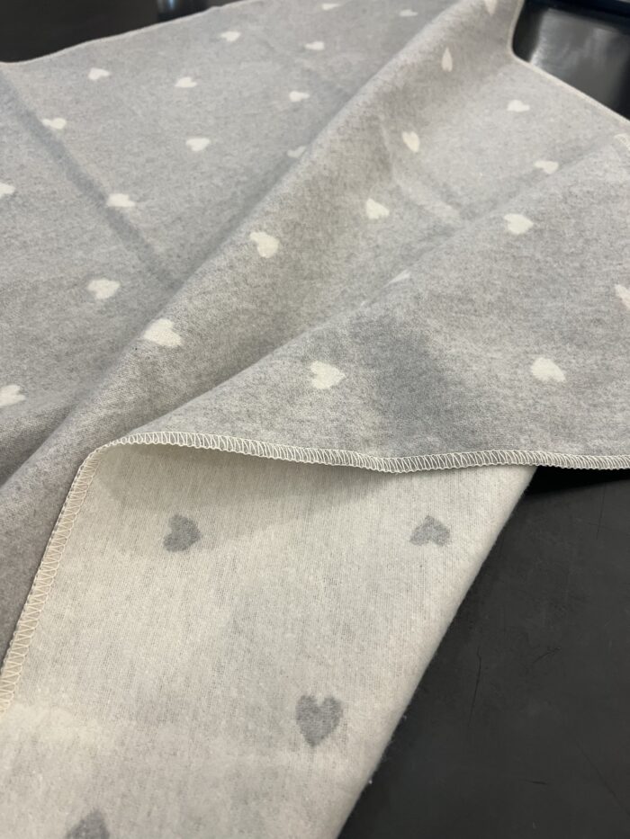 Plaid baby cuoricini grigio