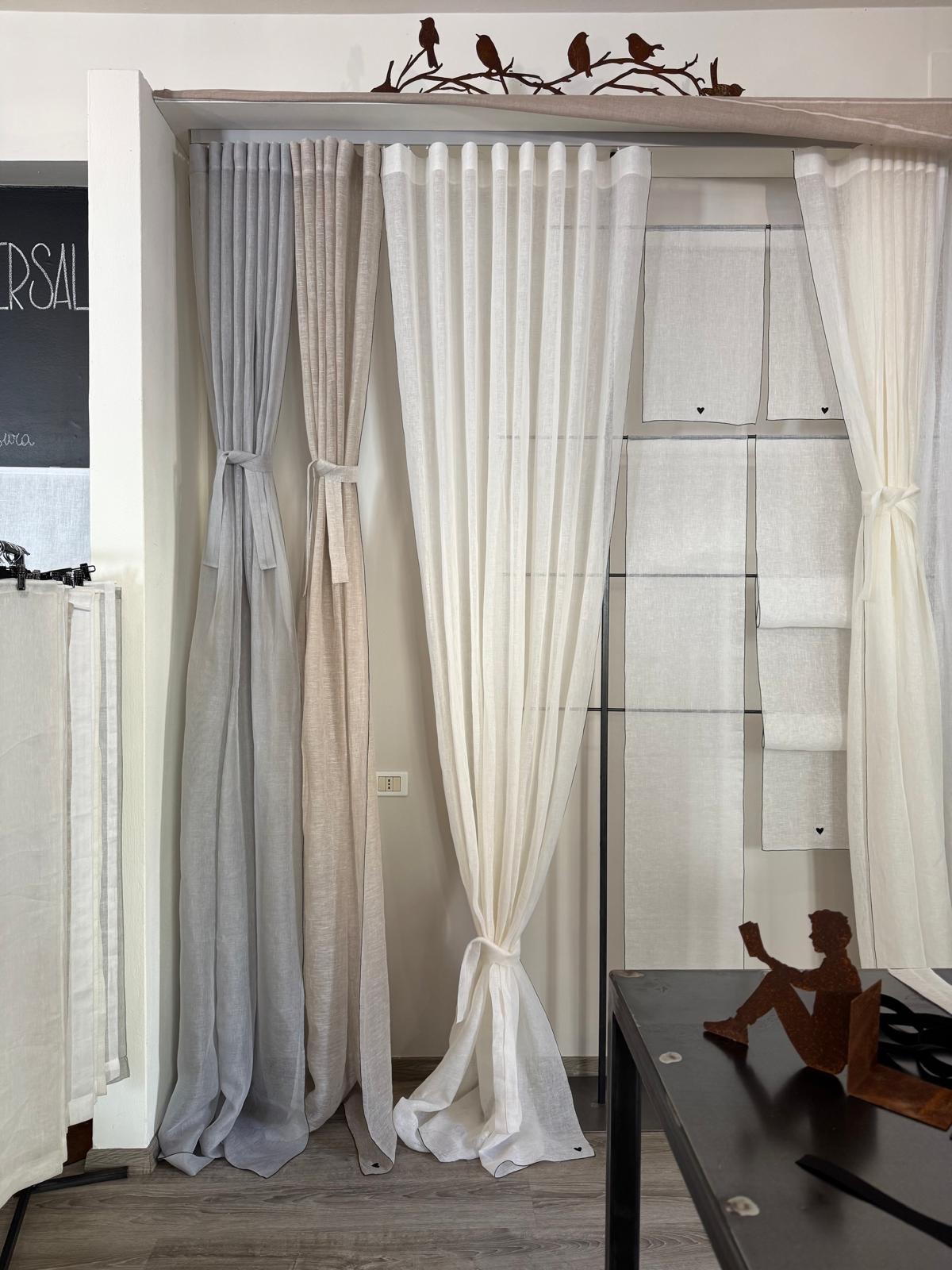 Tendaggio minimal - 100% lino - immagine 2